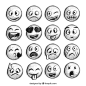 Free vector emoticons sketches