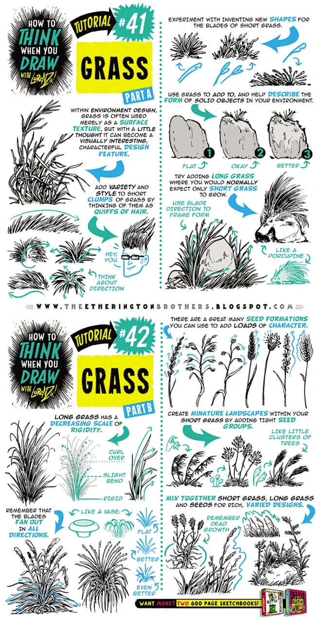 How to draw GRASS tutorial by STUDIOBLINKTWICE图片_EtheringtonBrothers ...