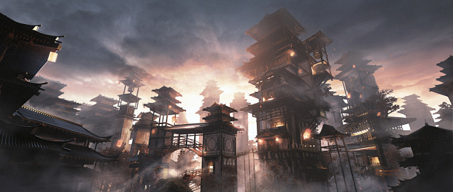 晚霞明处暮云重, Yang Yu : 晚...