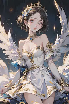 少女天使插画