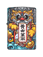 原装zippo防风打火机正版亮漆彩印国潮风黄金万两zppo正品限量-tmall.com天猫