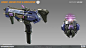 Sombra-Machinepistol&translocator, Ben Zhang : Concept art for Sombra's Machinepistol and her translocator.