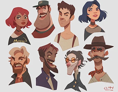 Character designs-花瓣网