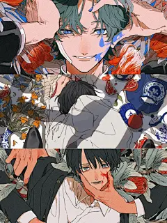 插画鉴赏｜被鲜花簇拥的破碎感美少年 - 小红书