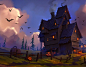 Haunted House : Haunted house with pumpkins!