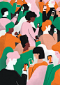 Wifi – Society : WIFI - SCTYIs a series of illustration that reflects our modern society, especially in the online world.Today we live so attached to our online persona and this behavior is constantly reflecting our daily life, our pursuit of happiness, l