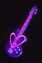 Guitar Neon Heart