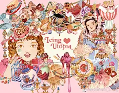 之前给Icing Utopia糖霜国度洋装做的飞机盒插图@IcingUtopia糖霜国度 很多买裙子的客人已经收到了，附赠该图diy立体卡的版本。此外我们合作的小裙子也即将出炉啦，是另一幅画很可爱的店，很用心的店主 ，愉快的合作！#lolitafashion##lolita上新##插画# ​​​​
