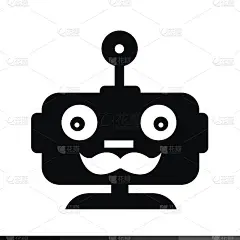 机器人情感图标插画设计