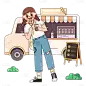 孟菲斯-人物元素贴纸