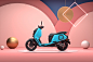 Bike automotive   CGI electric vehicle animation  motion graphics  visualization Advertising Campaign 3D