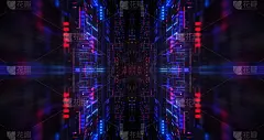AI人工智能和ML机器学习抽象概念，CPU GPU计算核心与信息流。数据深度学习计算机机器。三维渲染