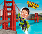 Superhero Kid Custom Portrait, Superhero cartoon portrait from your Photo, Superhero Caricature image 1