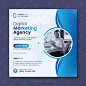 Digital marketing corporate social media post and web banner template