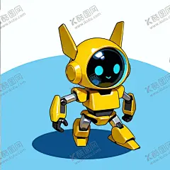 手绘卡通机器人 【酷图网】机器人,罗伯特,电子,机械,科技,未来感,可爱,手绘,卡通
