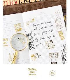 烫金猫咪闪烁贴纸手帐PET透明装饰手账素材可爱DIY水杯相册小清新-淘宝网