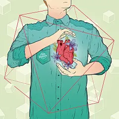 插画#壁纸# 示绮的每日灵感第15期，#复古# 迷幻，带一丝浮世绘的感觉。喜欢第二张BY：GORGHS#素材##渐变色##无水印# ​​​​