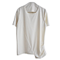 Cher M.原创男装设计品牌 全棉针织米色不对称短袖T恤TEE  新款 2013
