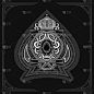 Round pattern shield with crown and vintage elemen