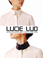 ALY/LUCIE LUO2012秋冬新款真丝小山羊皮装饰领，假领