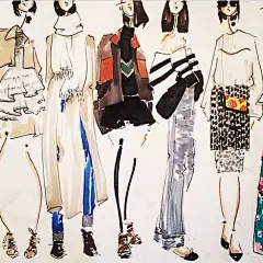      【Jenny Walton时装插画】
喜欢她恣意洒脱的画法、干脆利落的笔触，还有笔尖流露的对生活和美的浓浓的爱意。一直没有查过她的资料，只知道是个笑容温暖的年轻姑娘。她毕业于美国帕森斯设计学院，是服装设计师，同时也是一名时装插画师，现在还多了一个头衔就是当红街拍It Girl。