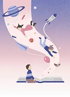 六一儿童节梦想宇航员宇宙手绘手机壳壁纸插图插画PSD设计素材-淘宝网