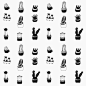 cactus : it's nine black and white cactuses that i drew one hot summer
