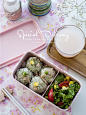 浪漫樱花季的轻食风——金枪鱼海苔饭团！