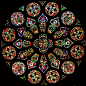 玫瑰窗（the rose window） 也称玫瑰花窗，为哥特式建筑的特色之一，指中世纪教堂正门上方的大圆形窗，内呈放射状，镶嵌着美丽的彩绘玻璃，因为玫瑰花形而得名。