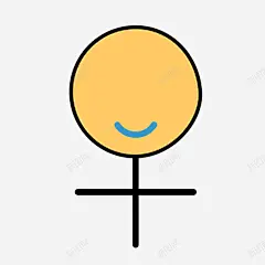黄色手绘圆弧扁平化女孩元素矢量图图标 免费下载 页面网页 平面电商 创意素材