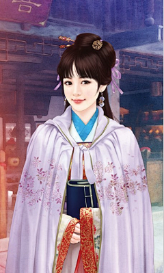 染七夏采集到手绘古装美女