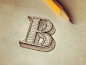 The letter b dribbble