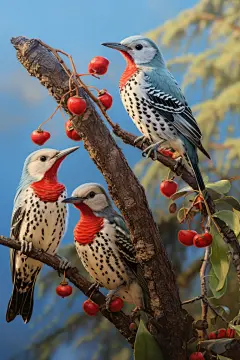 小鸟树枝植物飞禽鸟类动物翅膀摄影图