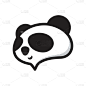 panda chat apps creative logo icon