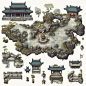 卡通中国水墨风场景物件 (63)