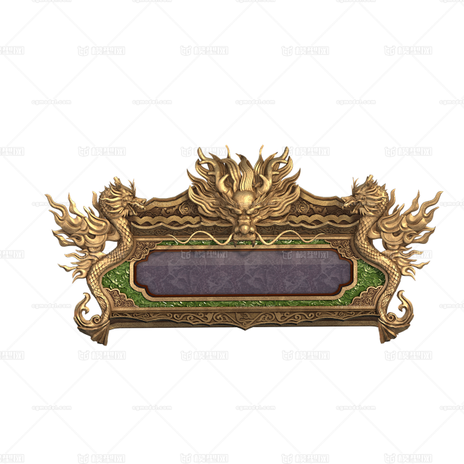 牌匾，匾额，招牌 界面，UI模型，金龙，_qq767882871作品_场景古代场景_cg模型网
