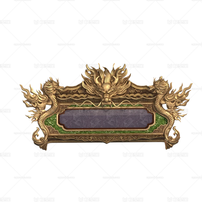 牌匾，匾额，招牌 界面，UI模型，金龙，_qq767882871作品_场景古代场景_cg模型网-花瓣网