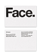 Face — Design by Face. #gird #business #card #stationery #helvetica