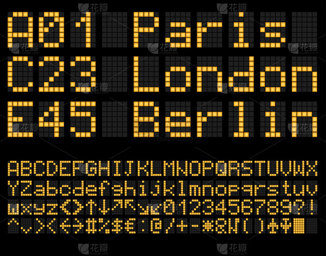 Led 的字体矢量