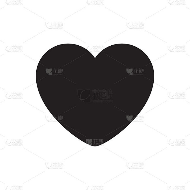 Heart flat style Icon Vector , Love Symbol Valenti