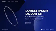 星空蓝英文创意蓝色海报