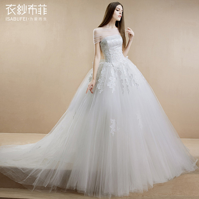 -抹胸,婚纱,蓬蓬裙,纱布,梧桐,新款,...