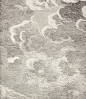 Nuvolette  Wallpaper An etched cloud design wallpaper in black on white. This wall art comes as a set of two rolls.: 
