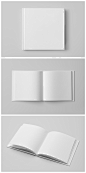 正方形硬纸壳封面书籍杂志刊物设计方案展示效果智能样机PSD素材-淘宝网