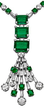 Bulgari Elizabeth Taylor emerald and diamonds necklace