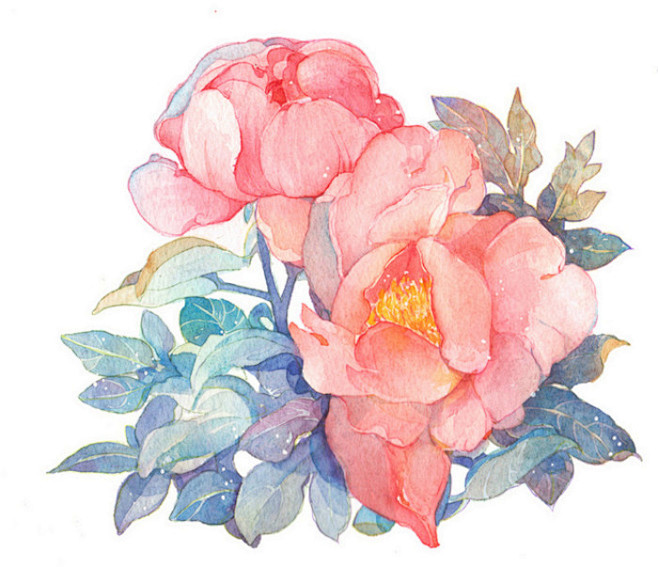 花插画风景人物森系手绘水彩涂鸦星空唯美意境背景二次元小清新治愈系