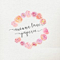 Customizable Rustic Flower Logo  Watercolor by AutumnLanePaperie