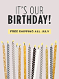 Here's to us AND you! Use code BIRTHDAY for free US shipping on all orders on www.mooreaseal.com! + all in store purchases get a special mystery gift <3: 