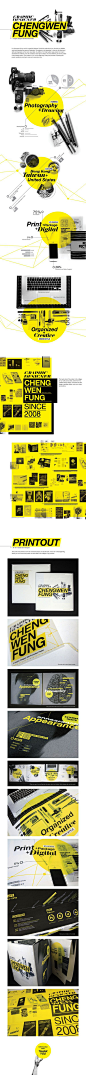 Photography and drawing website design. Black and yellow.