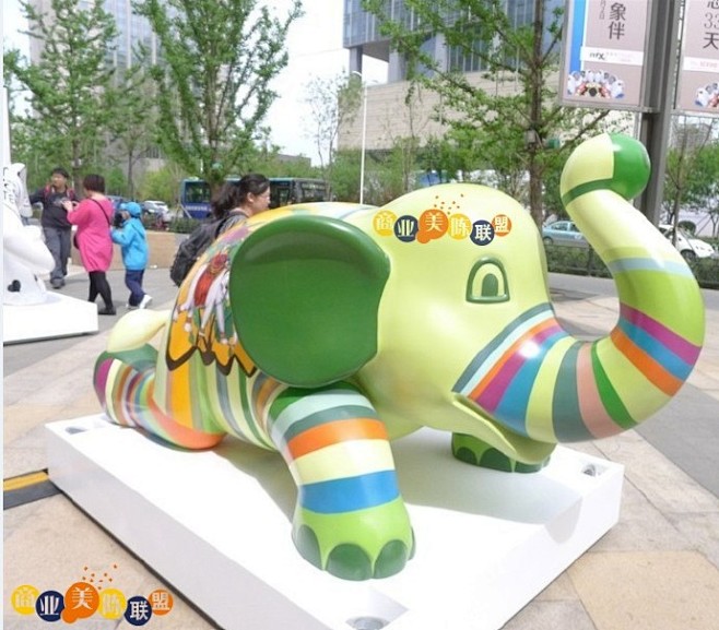 【大象主题展】沈阳万象城彩绘大象美陈雕塑...